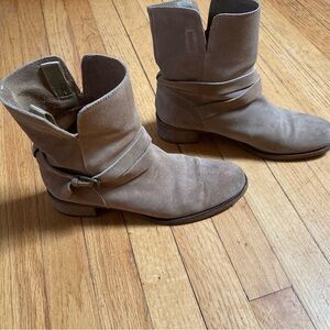 J. Crew Suede Ankle Boots in Taupe